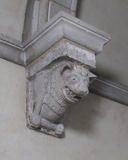 Corbel with Fore Portion of Beast with Bone