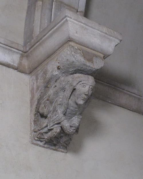 Corbel with Female Figure with Clasped Hands