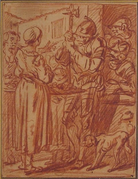 Lansquenets Talking with Market Women, by Charles Parrocel