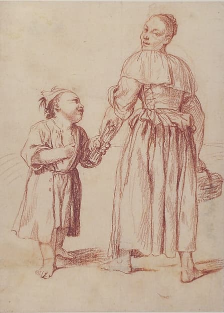 Menghina Coming from the Garden Meets Cacasenno, by Giuseppe Maria Crespi