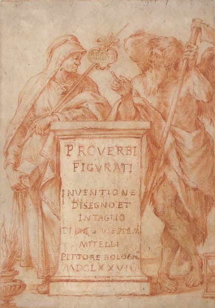 Allegorical Figures of Experience and Time, by Giuseppe Maria Mitelli