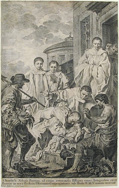San Bendetto resuscita un fanciullo, by Pierre Hubert Subleyras