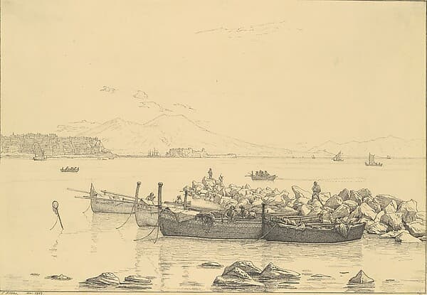 The Bay of Naples with Vesuvius in the Background, by Christen Købke
