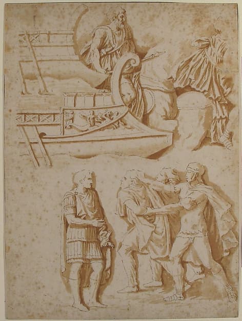 Studies of Details from Trajan's Column, by Nicolas Poussin