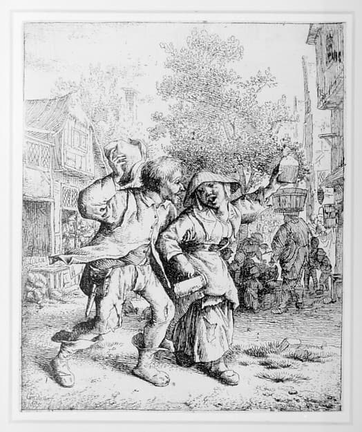 The Drunken Couple, by Cornelis Dusart