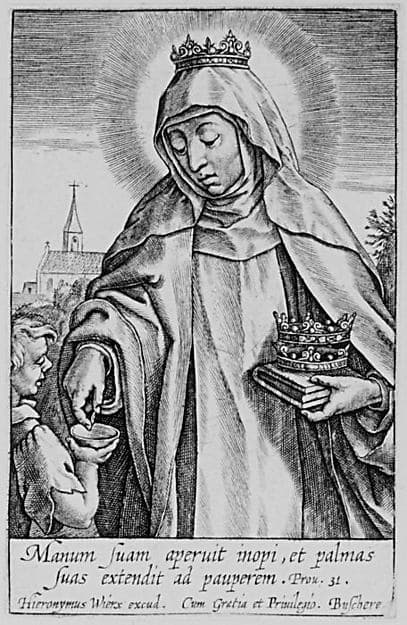 St. Elizabeth of Hungary, by Hieronymus (Jerome) Wierix