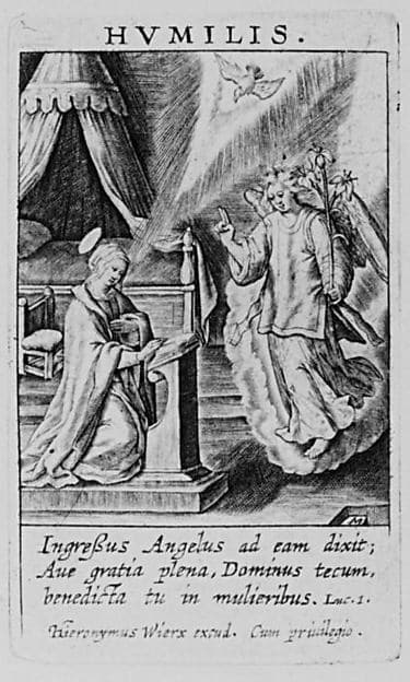 The Annunciation (Humilis), by Hieronymus (Jerome) Wierix