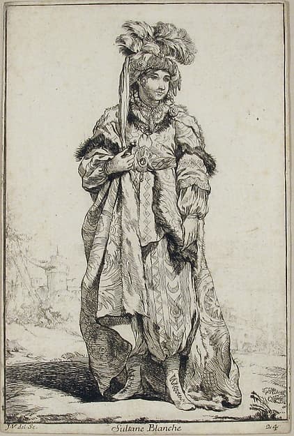 Sultane Blanche and Le Grand Visir (White Sultaness and The Grand Vizir), from the series "Caravane du Sultan à la Mecque..." (Caravan of a Sultan Going to Mecca), by Joseph Marie Vien