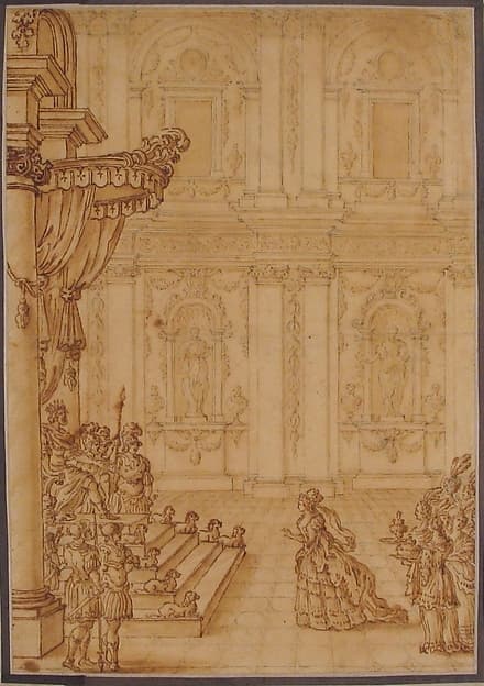 Esther before Ahasuerus, by Anonymous, French, 18th century