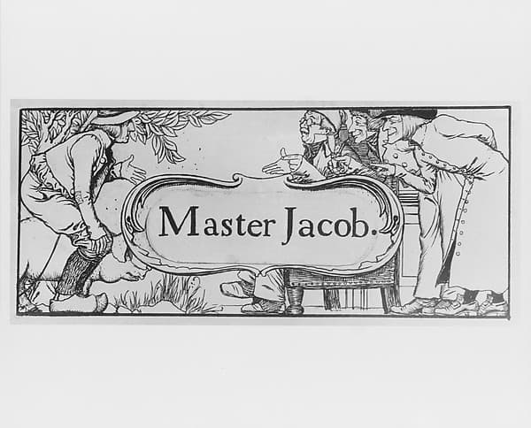 Master Jacob, for "The Wonder Clock", by Howard Pyle
