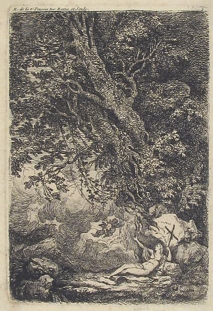 Female Saint in a Landscape, by Etienne de Lavallée-Poussin