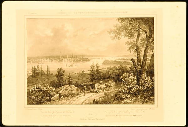 View of New York taken from Weehawken (Amérique Septentrionale - État de New-York), by Isidore-Laurent Deroy