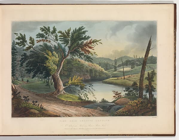 View Near Jessup's Landing (No. 3 of The Hudson River Portfolio), by John Rubens Smith