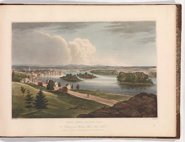 Troy from Mount Ida (No. 11 of The Hudson River Portfolio), by John Rubens Smith