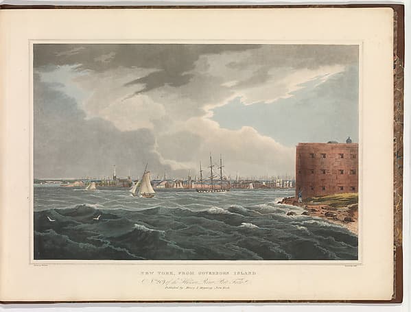 New York from Governor's Island (No. 20 of The Hudson River Portfolio), by John Hill