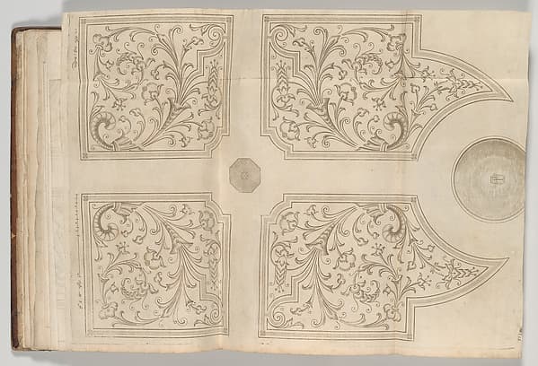 Design for a fountain and four square parterres for a pleasure garden, by André Mollet