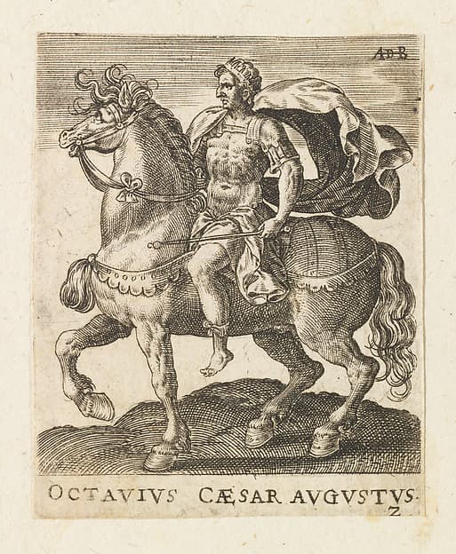 Octavius Caesar Augustus, from "Twelve Caesars on Horseback", by Abraham de Bruyn