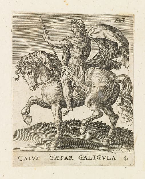 Caius Caesar Galigula, from "Twelve Caesars on Horseback", by Abraham de Bruyn