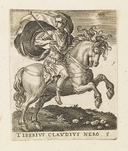Tiberius Claudius Nero, from "Twelve Caesars on Horseback", by Abraham de Bruyn