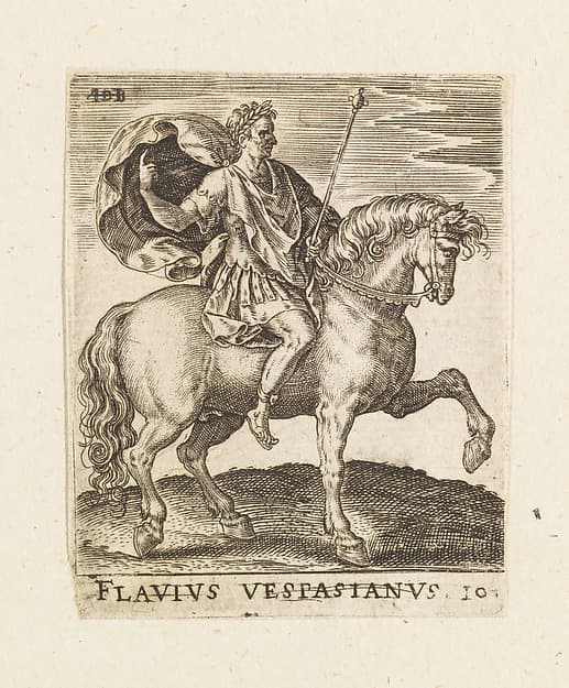 Flavius Vestasianus, from "Twelve Caesars on Horseback", by Abraham de Bruyn