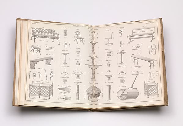 Catalogue of Ironwork by the firm J. J. Ducel Fils, bound together with "Tarif des Poids et Prix des Articles en Forte de Fer de J. J. Ducel Maitre de Forges, by Eudes