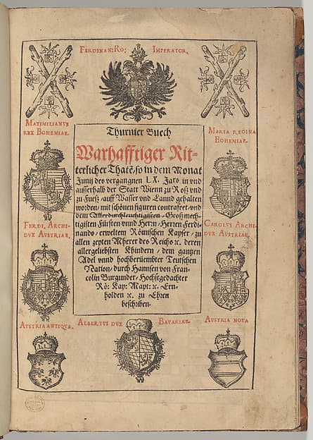 Tournament Book of Knightly Acts (Thurnier Buech Warhafftiger Ritterlicher Thaten), by Hanns Lautensack