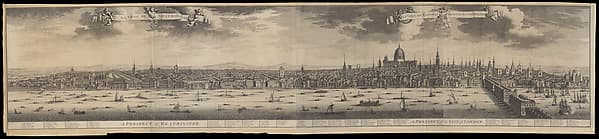 A Prospect of Westminster & A Prospect of the City of London, by Johannes Kip