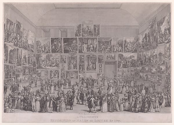 Exposition au Salon du Louvre en 1787, by Pietro Antonio Martini