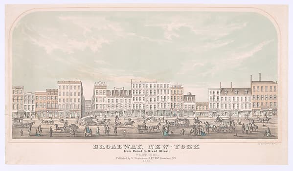 Broadway, New-York from Canal to Grand Street, West Side, by Julius Bien