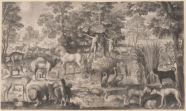 Adam and Eve in Paradise, by Nicolaes de Bruyn