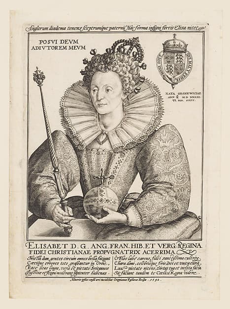 Queen Elizabeth I, by Crispijn de Passe the Elder
