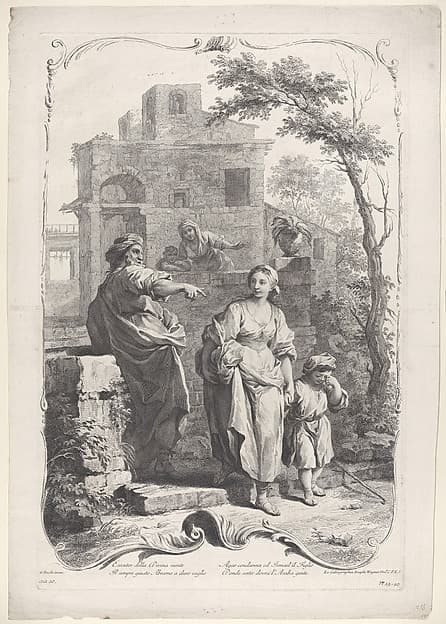 Hagar Sent into the Wildnerness, by Francesco Bartolozzi