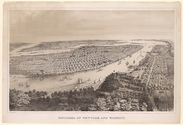 Panorama of New York and Vicinity, by John Bachmann