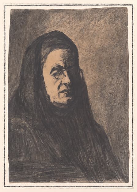 Bust of a Woman Wearing a Pince-nez (Wife of the Artist), by Théodule-Augustin Ribot