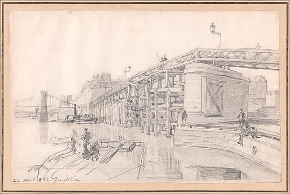 L'Estacade à Paris, by Johan Barthold Jongkind