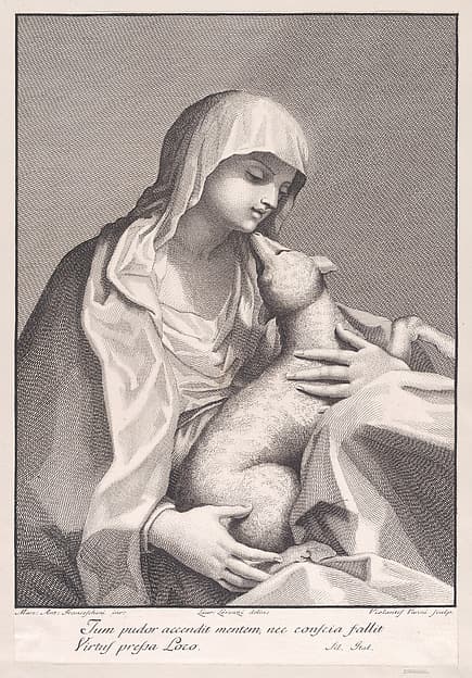 Saint Agnes with a lamb, by Violante Vanni