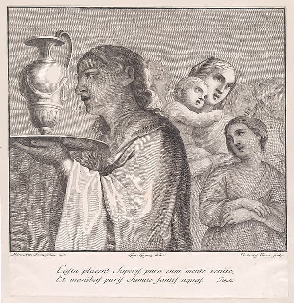 Madonna and child with singing figures in procession, by Violante Vanni