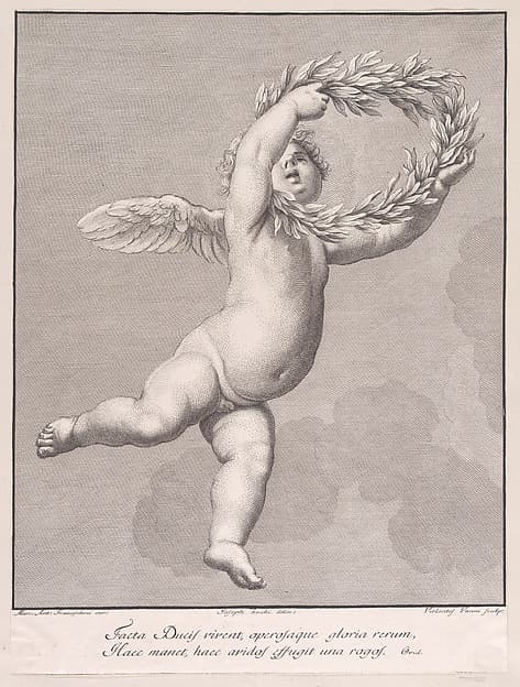 Amorino with a laurel wreath, by Violante Vanni