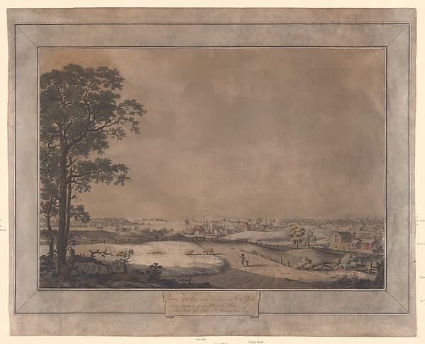 View of the City and Harbour of New York taken from Mount Pitt, the Seat of John R. Livingston, Esq., by Charles Balthazar Julien Févret de Saint-Mémin