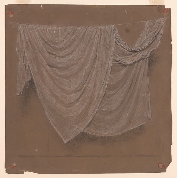 Drapery Study for "Battledore" (recto); Two Women (verso), by Albert Joseph Moore