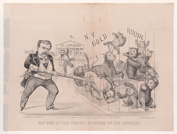 The "Boy of the Period" Stirring up the Animals, by Currier & Ives