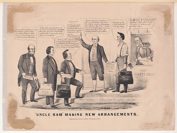 "Uncle Sam" Making New Arrangements, by Louis Maurer