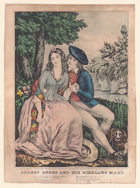 Robert Burns and His Highland Mary, by Nathaniel Currier