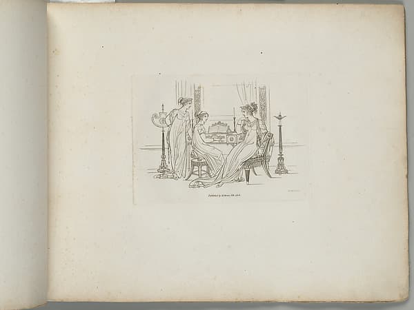Three Women by a Harpsichord (from Sketches in Outline), by Henry Moses