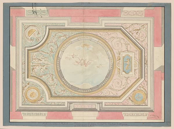 Study for a Ceiling of a Salon in the Hôtel de Mazarin, by François Joseph Belanger