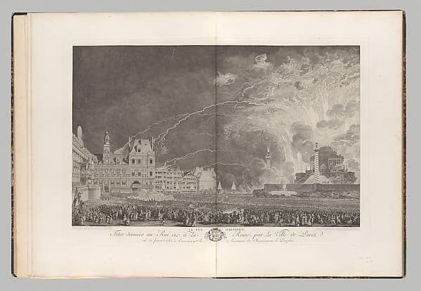 Birth of the Dauphin: The Crowd Watching the Fireworks on the Place de la Grève, Paris, January 21, 1782, by Jean Michel Moreau le Jeune