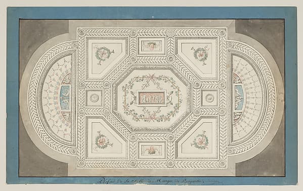 Study for the Dining-Room Ceiling of the Bagatelle Pavilion, by François Joseph Belanger