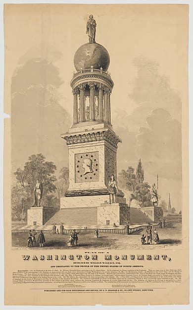 Plan of a Washington Monument, by John William Orr
