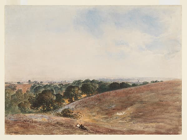 View on the South Downs, by John Martin