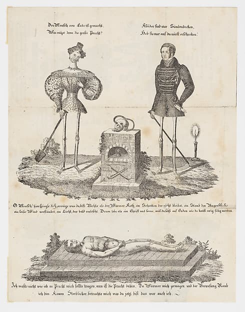 A Letter to Me and You (Memento Mori), by Anonymous, German, 19th century